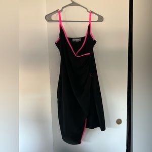 Pink & black dress with a slit. From Almost Famous. Worn once.
